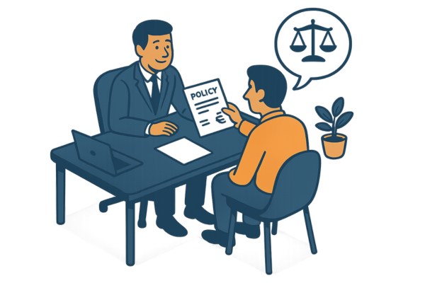 Professionele setting voor verzekeringsadvies